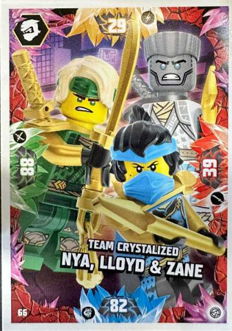 NINJAGO Trading Card Game (German) Series 8 - # 66 Team Crystalized Nya, Lloyd & Zane