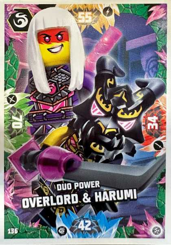 NINJAGO Trading Card Game (German) Series 8 - # 136 Duo Power Overlord & Harumi