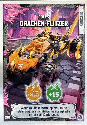 NINJAGO Trading Card Game (German) Series 8 - # 208 Coles Drachen-Flitzer
