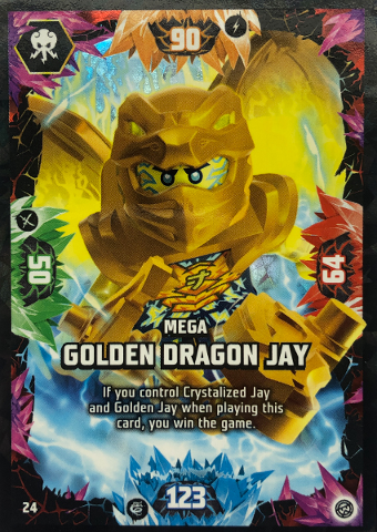 NINJAGO Trading Card Game (English) Series 8 - # 24 Mega Golden Dragon Jay