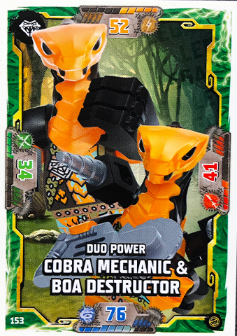 NINJAGO Trading Card Game (English) Series 8 - # 153 Duo Power Cobra Mechanic & Boa Destructor