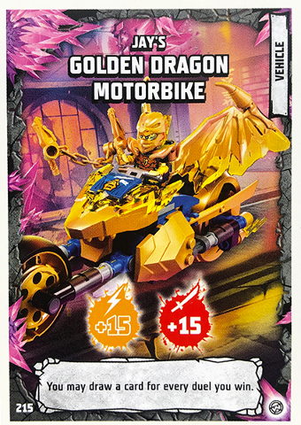 NINJAGO Trading Card Game (English) Series 8 - # 215 Jay's Golden Dragon Motorbike
