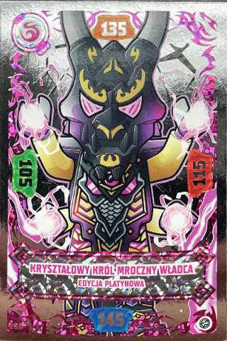 NINJAGO Trading Card Game (Polish) Series 8 - # 256 Kryształowy Król Mroczny Władca Edycja Platynowa