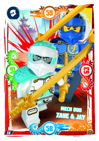 NINJAGO Trading Card Game (German) Series 9 (Next Level) - # 56 Mech Duo Zane & Jay