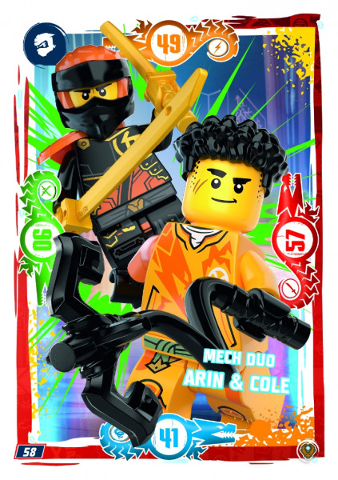 NINJAGO Trading Card Game (German) Series 9 (Next Level) - # 58 Mech Duo Arin & Cole