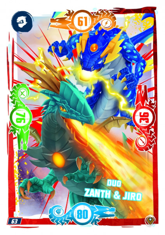 NINJAGO Trading Card Game (German) Series 9 (Next Level) - # 63 Duo Zanth & Jiro