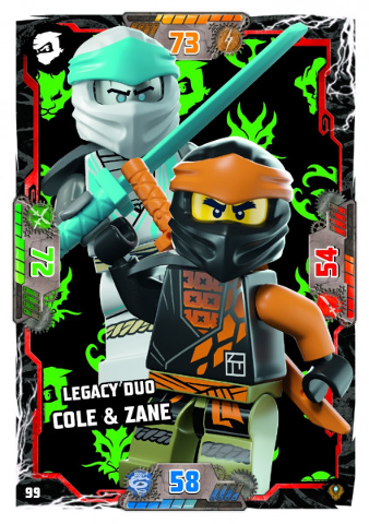 NINJAGO Trading Card Game (German) Series 9 (Next Level) - # 99 Legacy Duo Cole & Zane