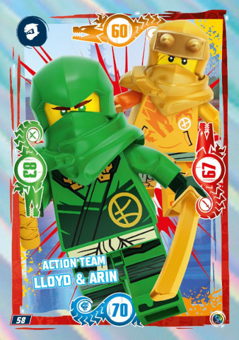 NINJAGO Trading Card Game (German) Series 9 - # 58 Action Team Lloyd & Arin
