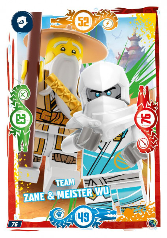 NINJAGO Trading Card Game (German) Series 9 - # 76 Team Zane & Meister Wu