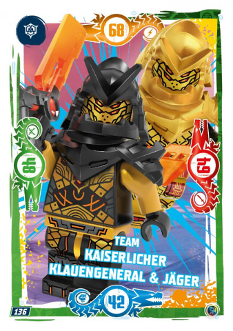 NINJAGO Trading Card Game (German) Series 9 - # 136 Team Kaiserlicher Klauengeneral & Jäger