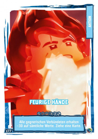 NINJAGO Trading Card Game (German) Series 9 - # 177 Feurige Hände