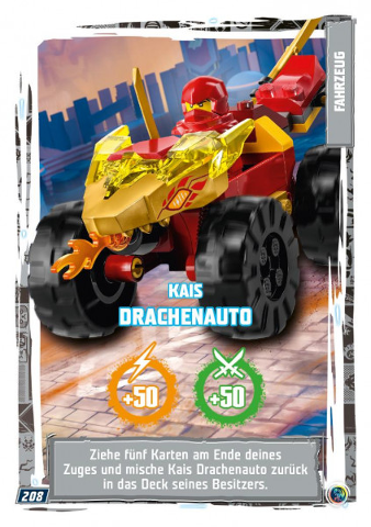 NINJAGO Trading Card Game (German) Series 9 - # 208 Kais Drachenauto