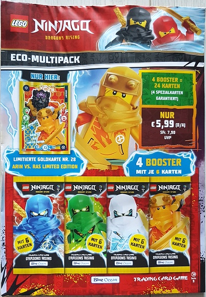 NINJAGO Trading Card Game (German) Series 9 - Eco-multipack (with # LE28 Arin vs. Ras Limited Edition)