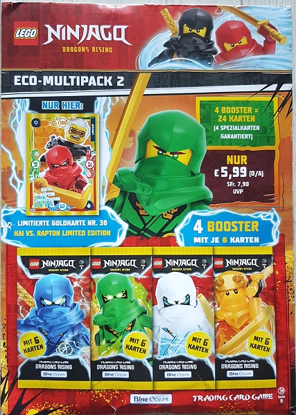 NINJAGO Trading Card Game (German) Series 9 - Eco-multipack 2 (with # LE30 Kai vs. Rapton Limited Edition)