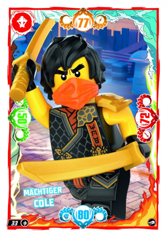 NINJAGO Trading Card Game (German) Series 10 - # 33 Mächtiger Cole