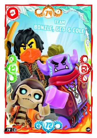 NINJAGO Trading Card Game (German) Series 10 - # 79 Team Bonzle, Geo & Cole