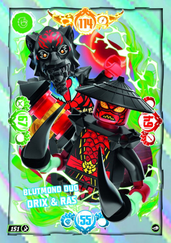 NINJAGO Trading Card Game (German) Series 10 - # 151 Blutmond Duo Drix & Ras