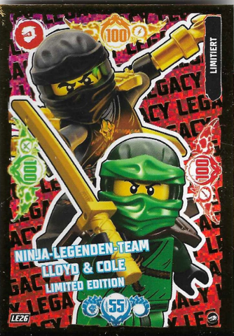 NINJAGO Trading Card Game (German) Series 10 - # LE26 Ninja-Legenden-Team Lloyd & Cole Limited Edition