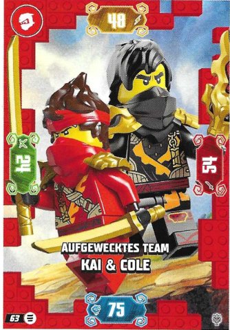 NINJAGO Trading Card Game (German) Series 11 - # 63 Aufgewecktes Team Kai & Cole