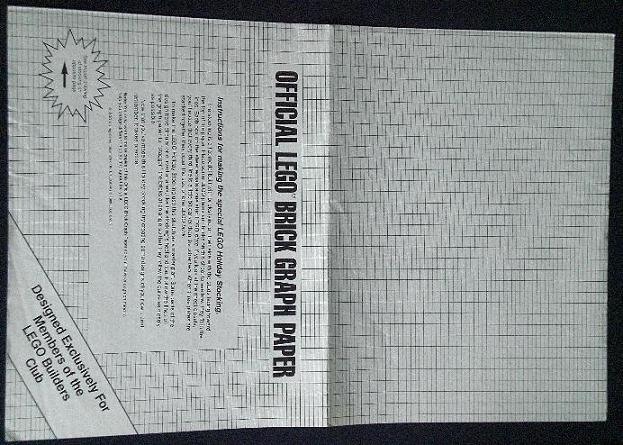Brick Graph Paper, Exclusive for LEGO Builders Club, 1989 - Holiday Stocking