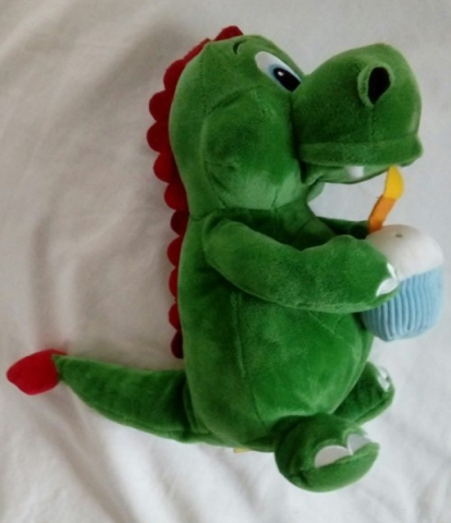 Dragon Plush, Ollie - Holding Cake with Candle