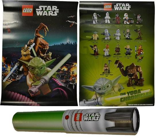 Star Wars 2013 Minifigure Gallery Poster in Lightsaber-Shaped Cardboard Tube, The Yoda Chronicles