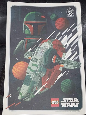 Star Wars 2019 20th Anniversary Poster - Boba Fett & Slave I