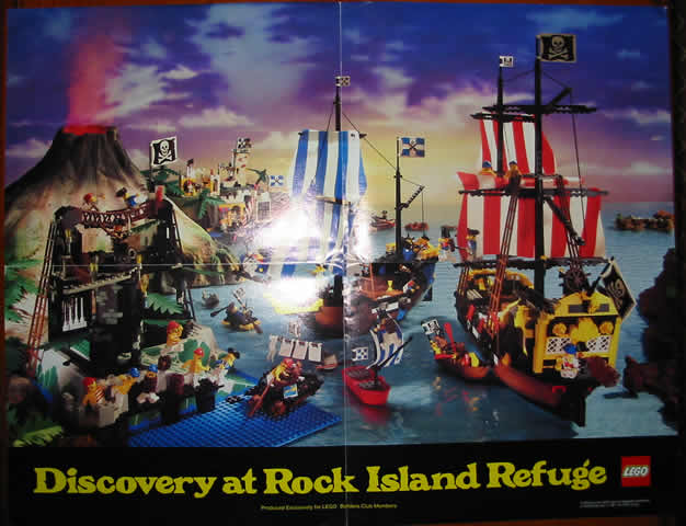 Pirates Poster Large 1991 (Discovery at Rock Island Refuge - Exclusive for Lego Builders Club)