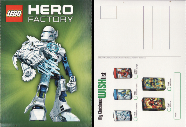 Postcard - World Club My Christmas Wish List - Hero Factory