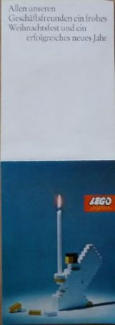 Postcard - Christmas, Candle and Brick Angel, Folding