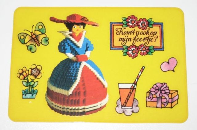 Postcard - Birthday Party Invitation with Stickers - A-3 (Dutch)