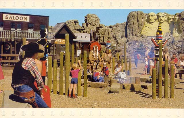 Postcard - Legoland Parks, Legoland Billund - Legoredo with Mount Rushmore Model 2