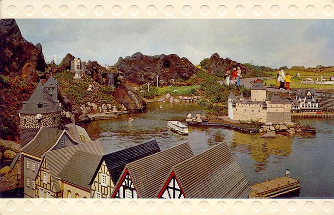 Postcard - Legoland Parks, Legoland Sierksdorf - Miniland, Rheinlandschaft mit Pfalz