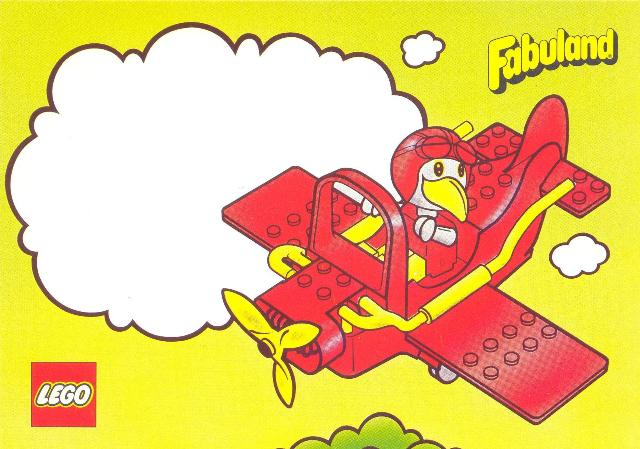 Postcard - Fabuland Red Airplane