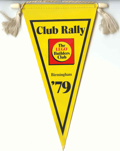 Flag, Pennant - LEGO Builders Club Rally - Birmingham - 1979