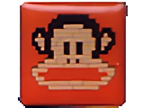 Magnet, Paul Frank Square with Monkey Head Mosaic Pattern (Julius)