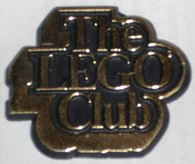 Pin, The LEGO Club UK Badge, Gold Text, Black Background