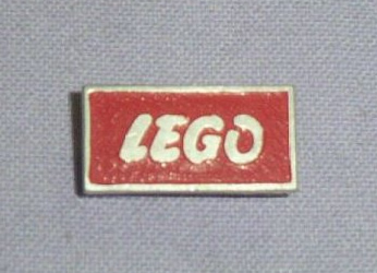 Pin, LEGO Logo Framed, Cast Metal - Clasp Attachment