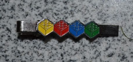 Pin, Bricks Tie Clasp