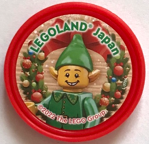 Pin, LEGOLAND Japan Elf with Wreath 2 Piece Badge