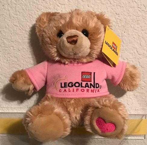 Teddy Bear Plush - LEGOLAND California Pink Shirt and Heart Foot