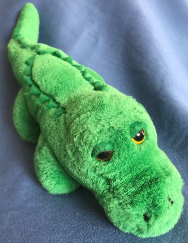Crocodile Plush - Smooth Back, Yellow Eyes