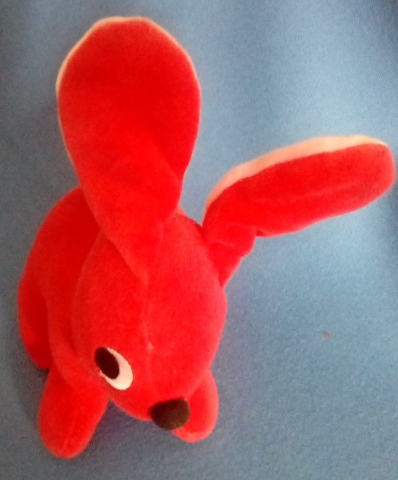 DUPLO Bunny / Rabbit Small - White Ear Inside, Pupils Near Ears