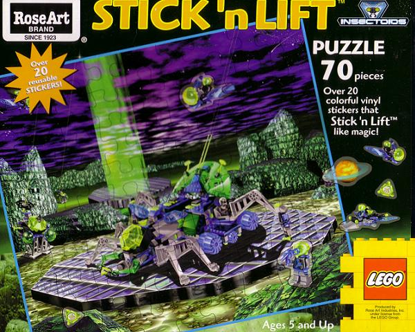 RoseArt 70 Pieces, STICK 'n LIFT Insectoids Puzzle