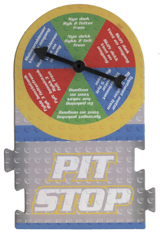 Racers Game Track Piece Special Pit Stop with Words (dan-spil)