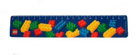 Ruler, Bricks Pattern Blue (20 cm)