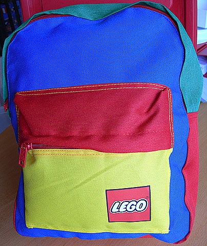 Backpack Green, Blue, Red and Yellow with Lego Logo