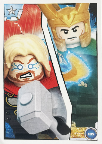 Avengers Trading Card Collection (English) Series 1 - # 105 Thor vs Loki