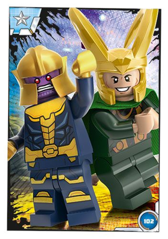 Avengers Trading Card Collection (Polish) Series 1 - # 102 Duet Thanos i Loki