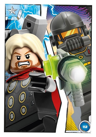 Avengers Trading Card Collection (Polish) Series 1 - # 112 Thor kontra żołnierz AIM